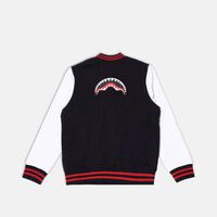 Embroidered Logo Tipped Varsity Jacket