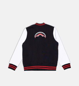 جاكيت بتصميم جامعي بشعار بحواف مزخرفة