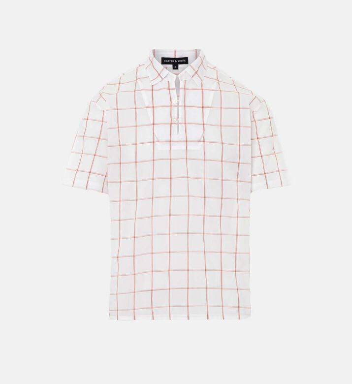 Cotton Checkered Voil Shirt