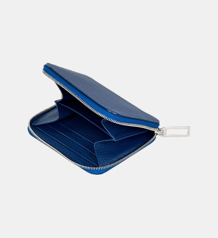 Camille Fournet Taurillon Small Zip Wallet, Indigo, Packshot View Camille Fournet Taurillon Small Zip Wallet, Indigo, Packshot View