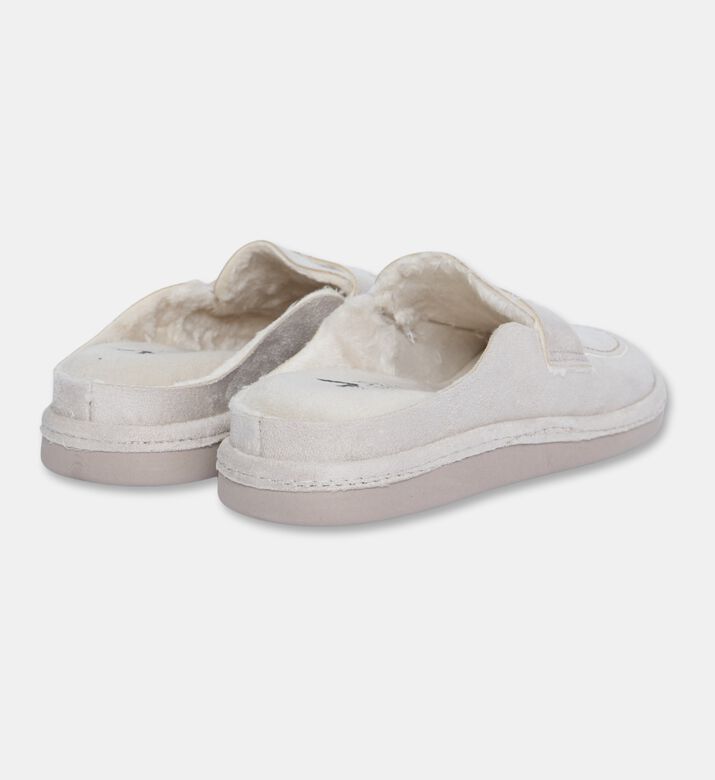 Salvi Suede-effect Loafer-inspired Slippers, Light-grey, Eu-39, Packshot View