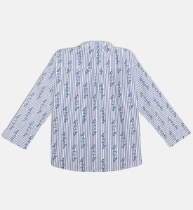 Jules and Juliette Paris Stripe-print Button Placket Shirt, Packshot View