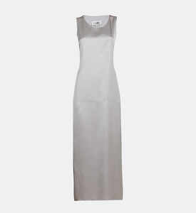 Satin Side-slit Midi Dress Satin Side-slit Midi Dress
