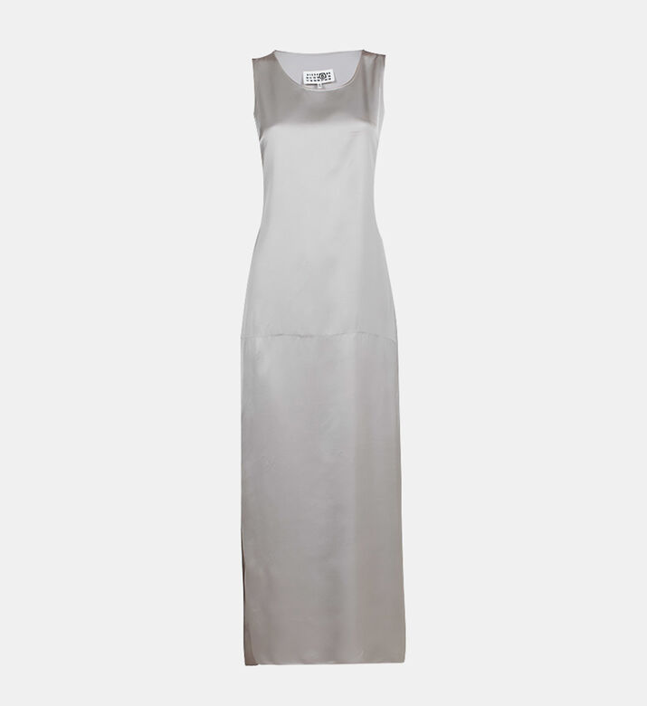Satin Side-slit Midi Dress Satin Side-slit Midi Dress