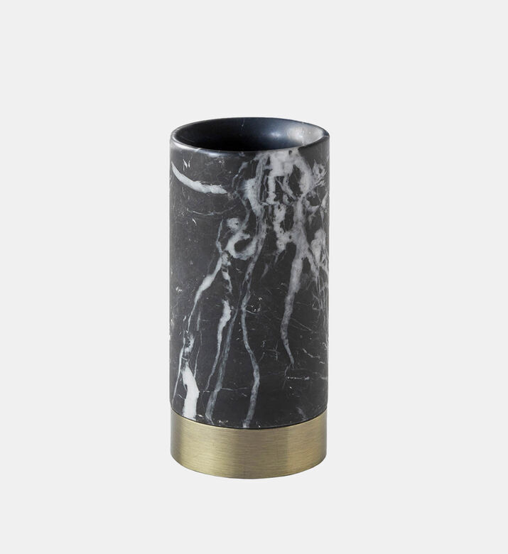 Aquanova Nero Marble Toothbrush Holder, Black, Packshot View