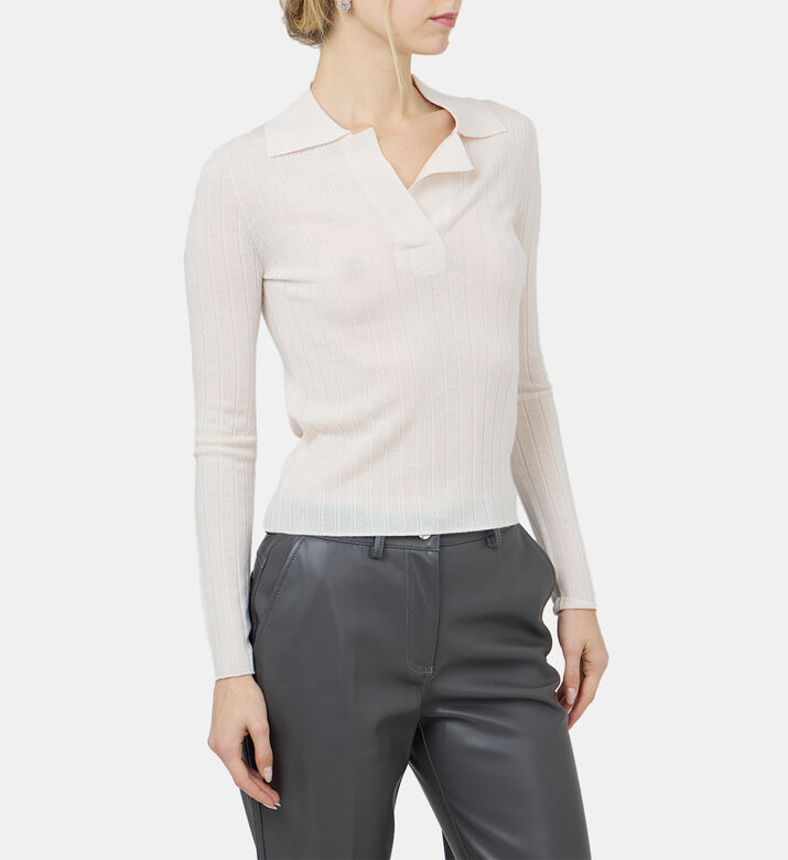 Light Wool Blend Polo Shirt