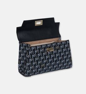 Maya.M Leticia Monogram Flap Bag, Black, Packshot View