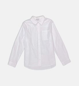 قميص قطن بوبلين بأكمام طويلة