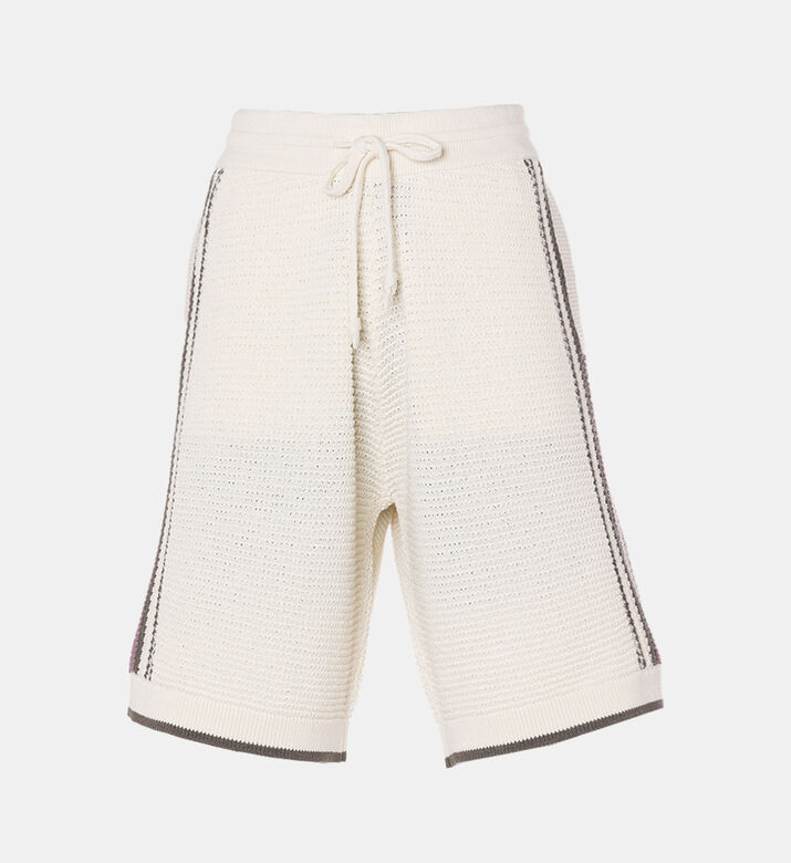 Stripe-embroidery Regular-fit Shorts