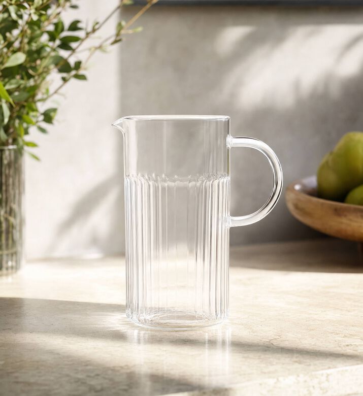 Salt and Pepper Jug Glass Brew Lines, Clear, 1.2-l, Model View