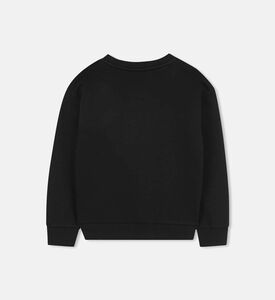 Cotton Fleece Woven Logo Sweatshirt