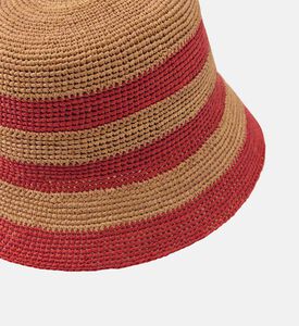 قبعة باكيت بطبعة شعار مخطط