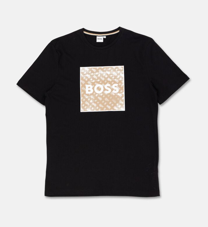 Boss Cotton Jersey Front Logo T-shirt, Black, 16y, Packshot View