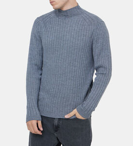 Stand-collar Wool Knitted Sweater