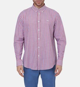 Cotton-blend Alternating Stripes Shirt