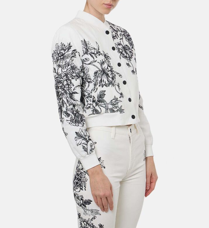 Floral-print Button Closure Jacket