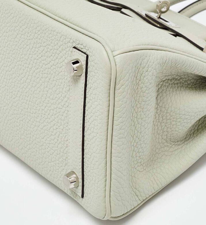 Hermès Gris Neve Togo Leather Silver-finish Birkin 25 Bag Preowned