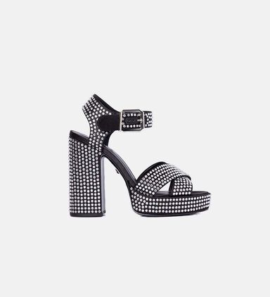 Rhinestone Open-toe Platform Sandals