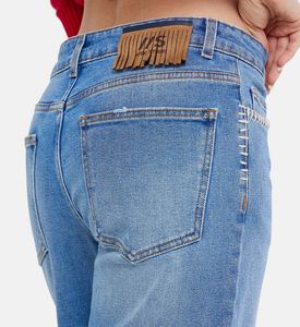 Embroidered Wide-legged Jeans