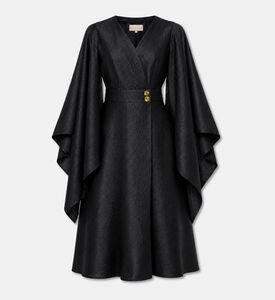Poca and Poca V-neck Flared Midi Dress, Packshot View
