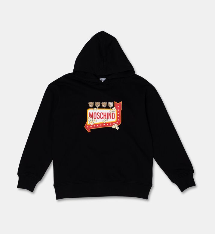 Moschino Kids Logo Graphic Hooded Sweatshirt, Packshot View