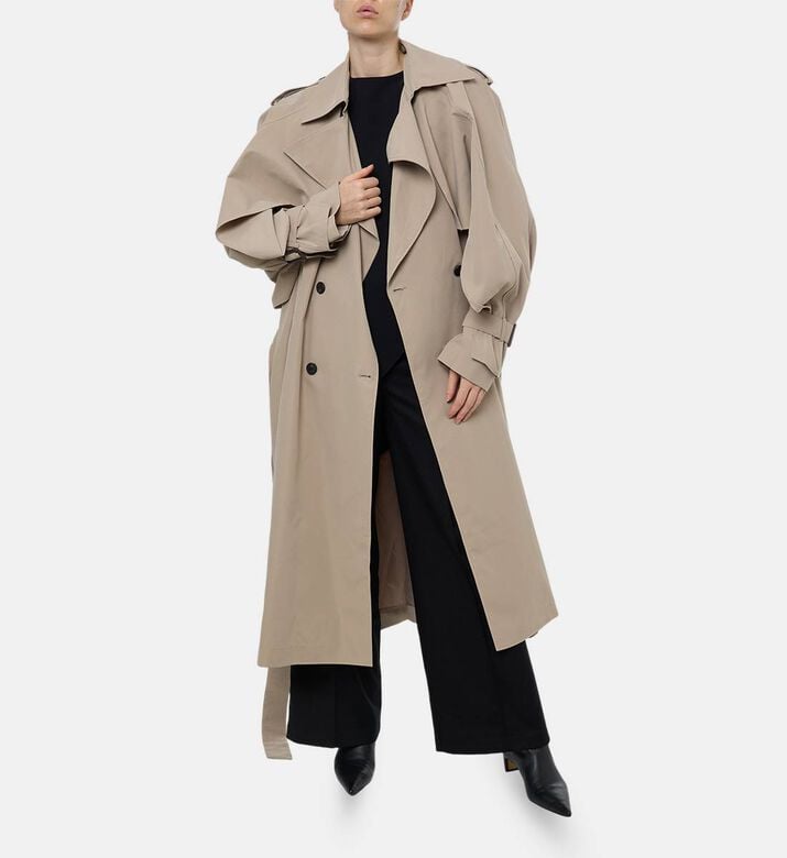 Source Unknown Button-down Long-sleeve Trench Coat, Model View Source Unknown Button-down Long-sleeve Trench Coat, Model View