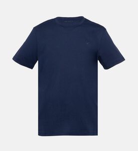 Hackett London Embroidered Oar Logo Ribbed Collar Short-sleeve T-shirt, Blue, M, Packshot View