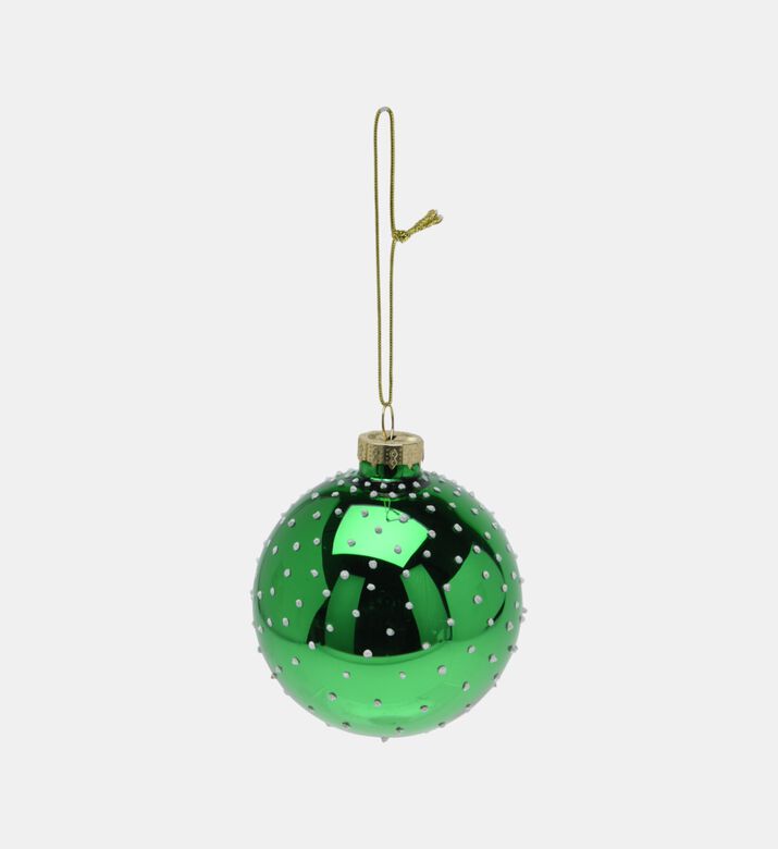 Home Deco and More Xmasball Glass, Green, Packshot View