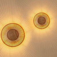 Clava Up Oak Wood Wall Lamp
