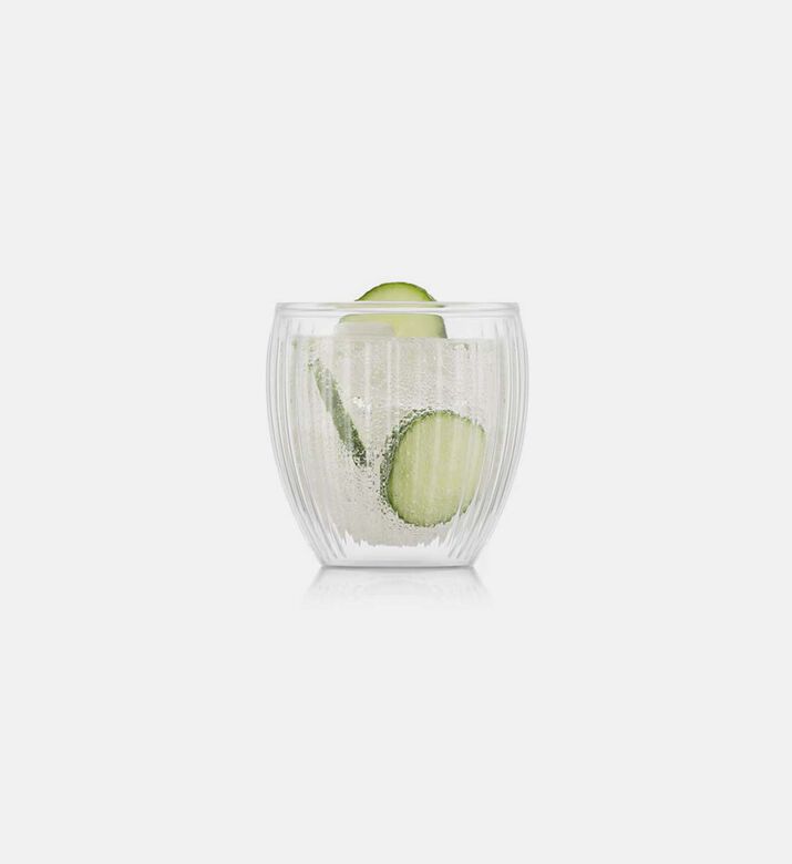 Pavina Double-wall Ribs 2-piece Glass Set