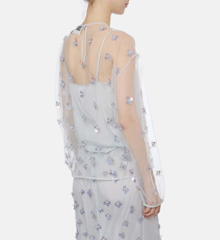 Forte-Forte All-over Floral Sequined Shirt, Model View