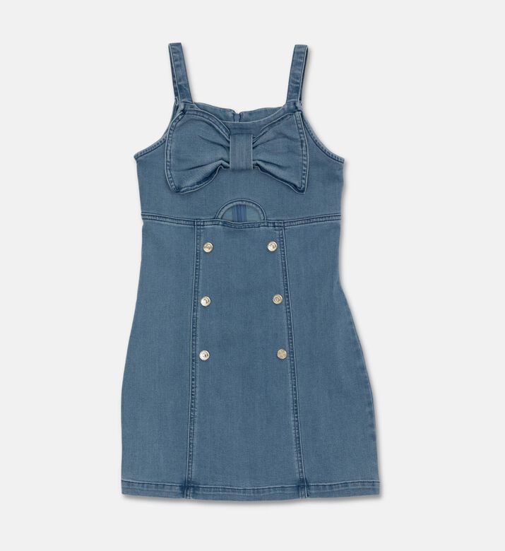 Twinset Denim Bow-accent Cut-out Dress, Packshot View