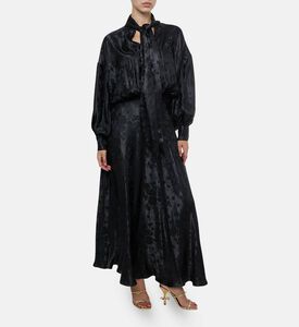 Floral Pattern V-neck Maxi Dress