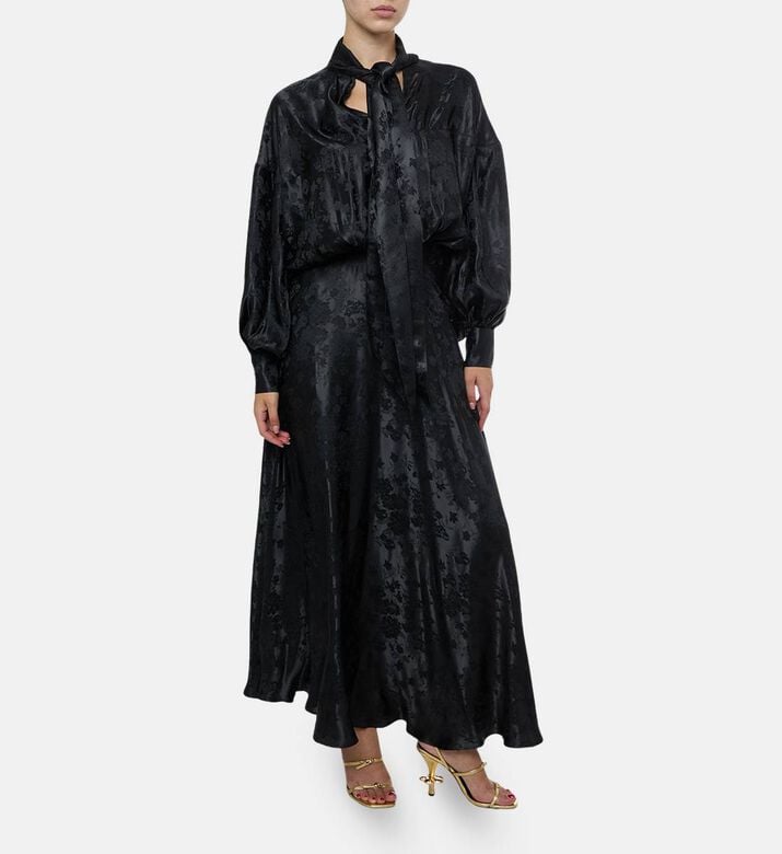 Floral Pattern V-neck Maxi Dress Floral Pattern V-neck Maxi Dress