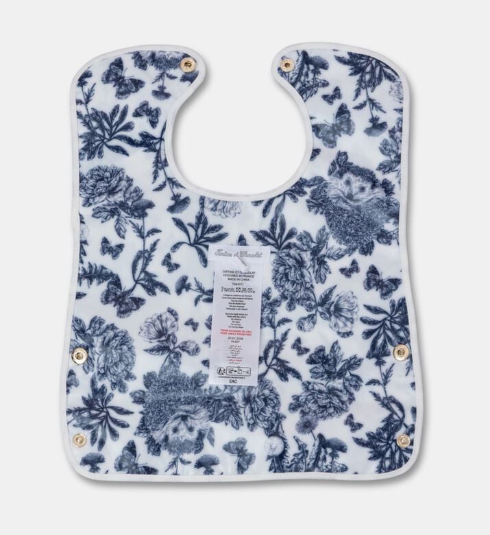 Tartine et Chocolat Canvas Baby Bib, Blue, Packshot View