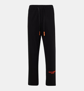 Cotton Contrasted Leg Logo Pants