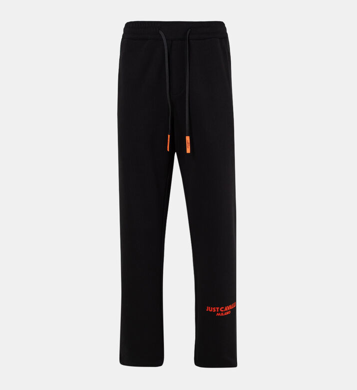 Cotton Contrasted Leg Logo Pants
