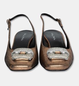 Baldinini Metallic Slingback Pumps, Packshot View