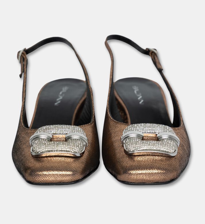 Baldinini Metallic Slingback Pumps, Packshot View