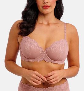 Wacoal Floral-embroidery Sweetheart Bra, Nude, 95, D, Model View