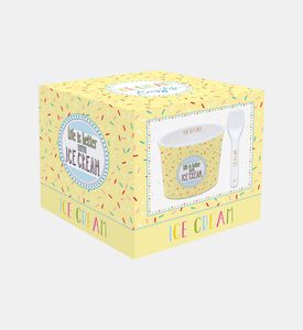 وعاء بوظة دائري بورسلين