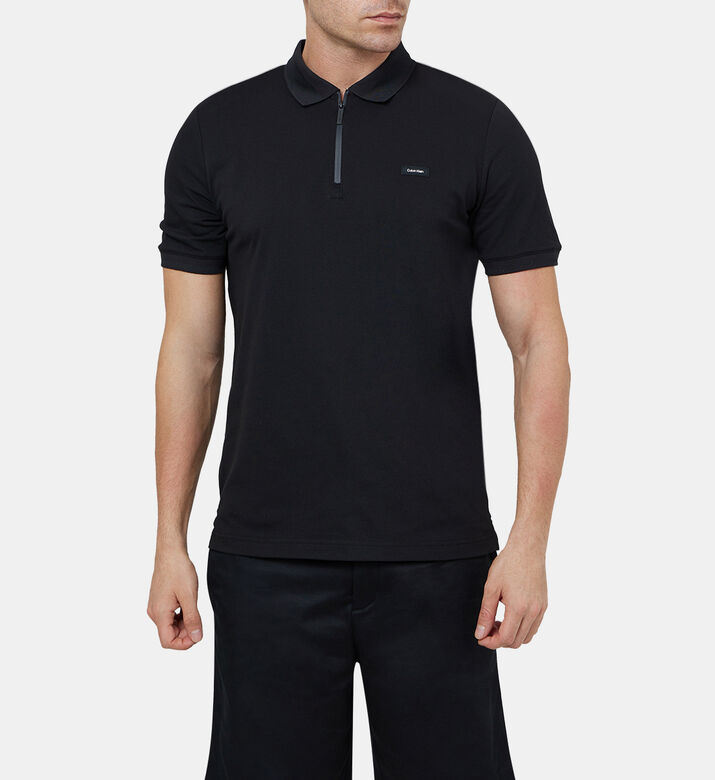 Thermo Tech Logo Collar Zip Polo