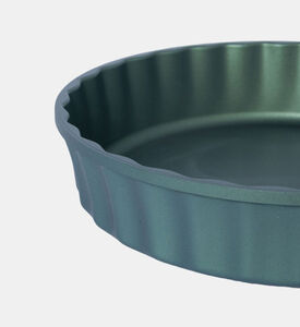 Risoli Crostata Aluminum Deep Tartare Dish, Green, 24-cm, Packshot View