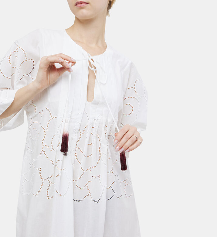 فستان أ جور قفطان مطرز بأزهار