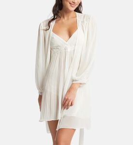 فستان قصير بطيّات بدون أكمام