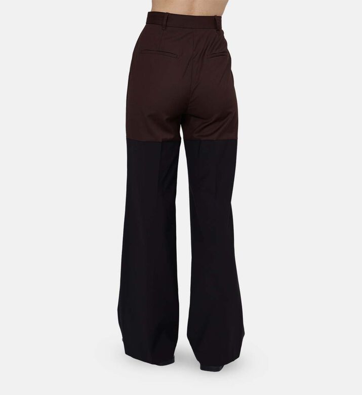 بنطال واسع ثنائي اللون