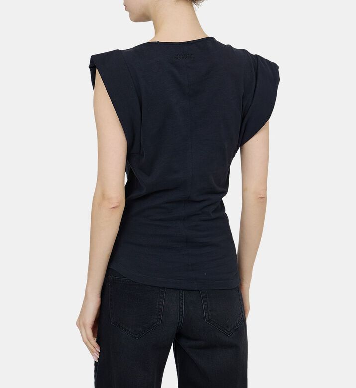 Maisan Cotton Draped T-shirt