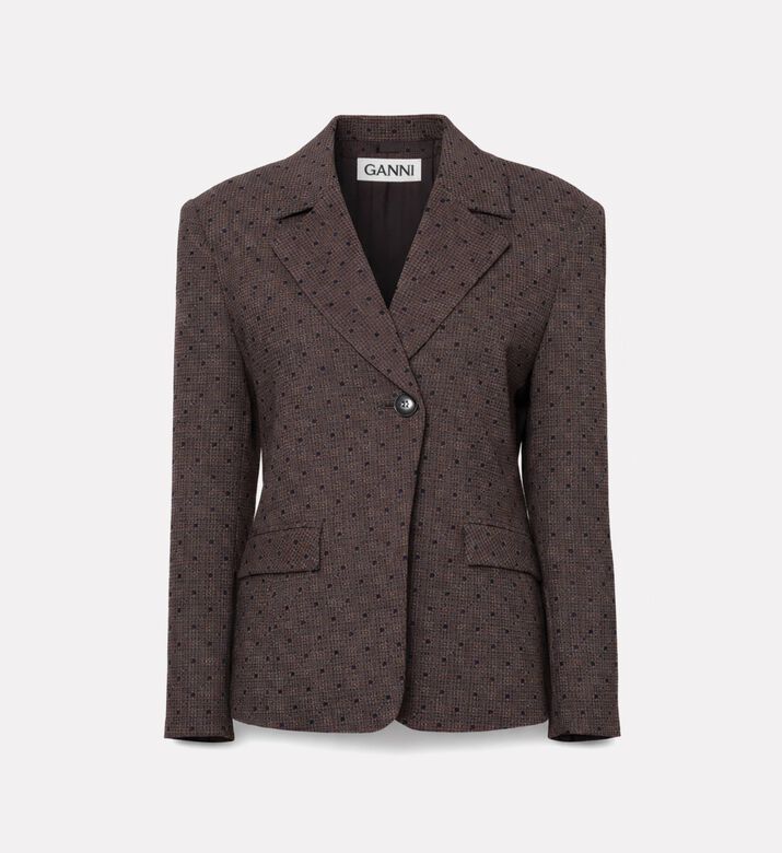 Ganni Polka-dot Button Closure Blazer, Packshot View