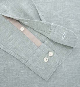 Melange Texture Cotton-blend Button-up Shirt