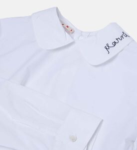 Girl Ruffled-hem Cotton Top